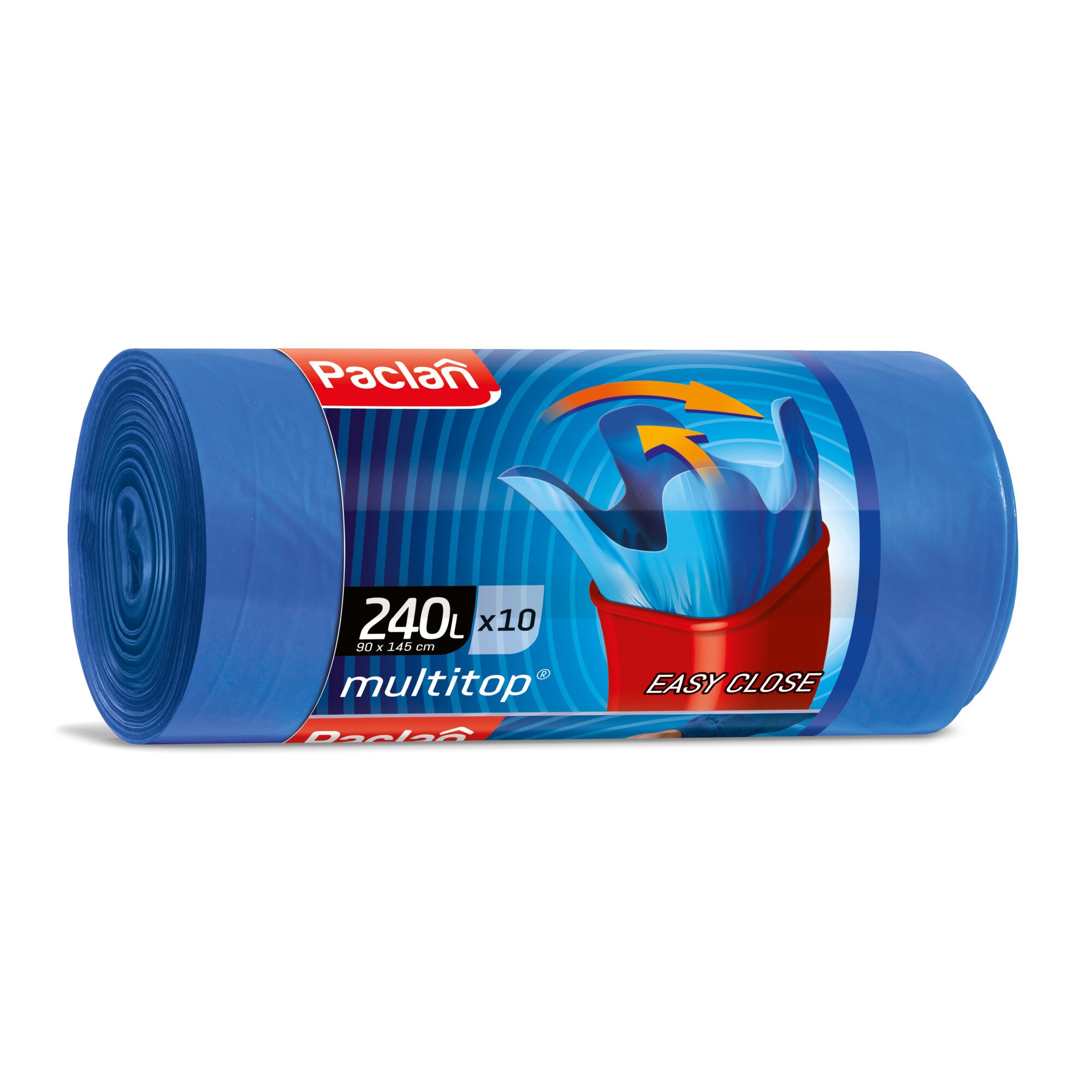 Saci menajeri Paclan Multitop Strong 240l albastri 90cmx145cm 10buc